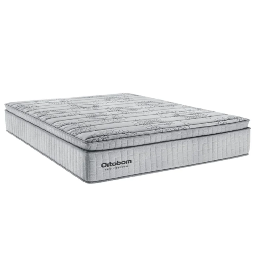 Cama Box Queen Base Ba&uacute; Courino D33 Molas Ensacadas Freedom 158x198x74,5 cm Ortobom, , large image number 2